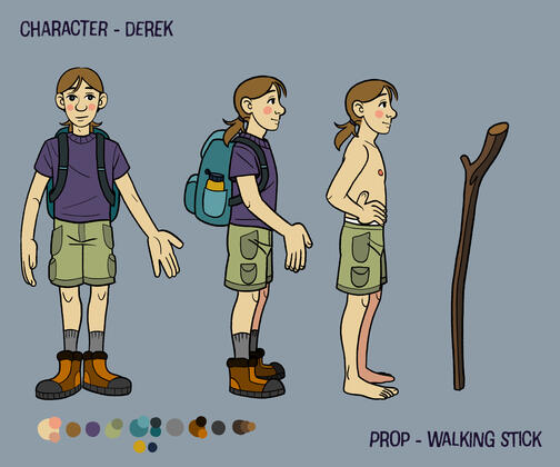 Character design for mini film "Happy Place"