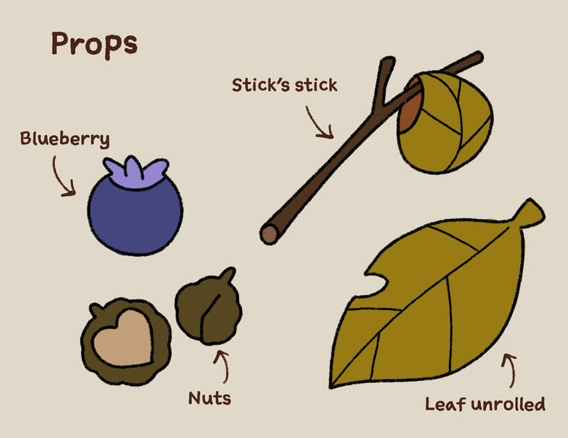 Prop designs for "Twig's Big Day"